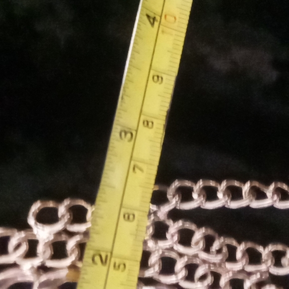 Copper tone statement necklace and bangle bracelets. - Picture 5 of 7